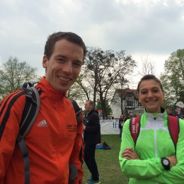 Halbmarathonsieger André Fischer und Kristin Hempel
