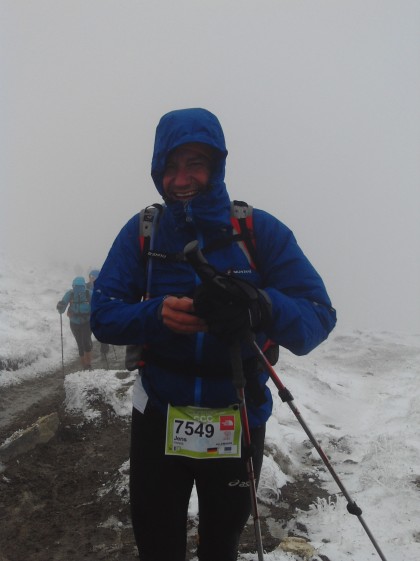 Jens Panse auf dem mit 2.537 Metern höchsten Punkt seines Laufes