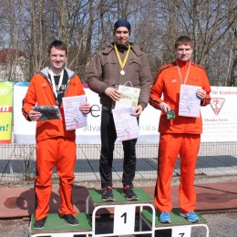 Siegerehrung M20: Marcel Knape (2./ Gesamtzweiter), Steffen Tostlebe (1./ Gesamtsieger) und Christoph Weigel (3./ Gesamtfünfter) (v.l.n.r.). 
