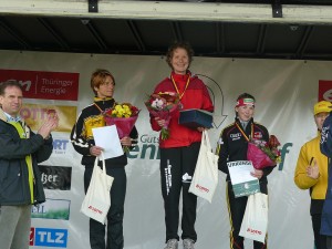 Siegerehrung Frauen - Romy Lindner, Stefanie Wiesmair und Juliane Döll (von links)